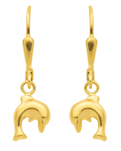 126 Ohrhänger, Ohrringe mit Brisur Delphin 333 Gelbgold 904-OS82795-OR10018 Ohrschmuck