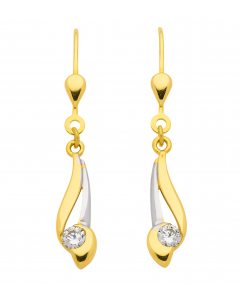 209.95 Ohrhänger, Ohrringe Zirkonia 333 Gold rhodiniert 904-OS160418-OS160418GP Ohrschmuck