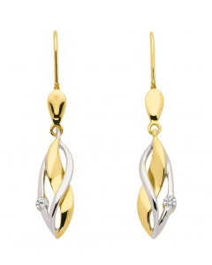 285.95 Ohrhänger, Ohrringe Zirkonia 333 Gold rhodiniert 904-OS162358-OS162358GP Ohrschmuck