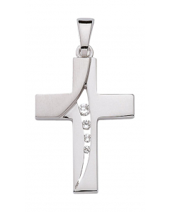41.95 Anhänger Kreuz Silber mit Zirkonia massiv 925 Sterlingsilber rhodinier 904-KR126706-AN20151 Sonstige Anhänger aus Silber