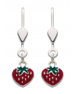 36.95 Ohrhänger, Ohrringe mit Brisur Erdbeere 925 Sterling Silber 904-OS158068-OS158068GP Ohrschmuck