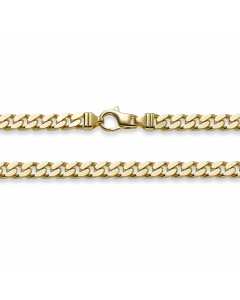7,0 mm 55 cm 585 - 14 Karat Gold Halskette Panzerkette 4-seitig diamantiert massiv Gold hochwertige Goldkette 84,1 g