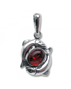 16.95 Sternzeichen Fische Schmuck Anhänger 925er Silber - Zodiac - 27x14mm 909-T12