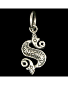 Keltisches Seepferd klein Schmuck Anhänger 925er Silber - Keltische Knoten - 19x8mm