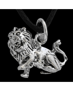 Löwe Schmuck Anhänger 925er Silber 15x15mm (mit Aufhängering)
