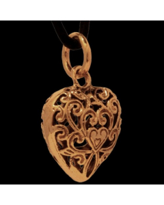 Bronzeanhänger Herz Anhänger Schmuck - Liebe - 23x14mm