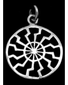 Schwarze Sonne Schmuck Anhänger 925er Silber - Sonne - 21 mm Durchmesser