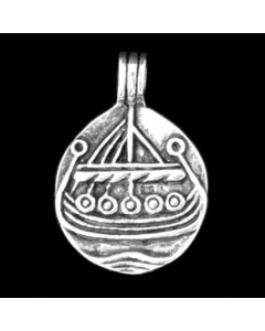 Wikingerschiff Schmuck Anhänger 925er Silber - Wikinger - 30x20mm