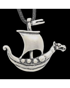 Wikingerschiff Schmuck Anhänger 925er Silber - Wikinger - 24x29mm