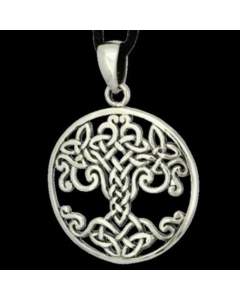 Silberanhänger Keltischer Baum Knoten 925er Silber Lebensbaum 36x25 mm Anhänger