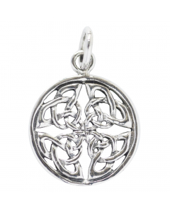 Anhänger Keltisches Symbol der Erde klein 925er Silber - Keltische Knoten - 22x15mm