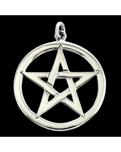 49.95 Pentagramm groß Schmuck Anhänger 925er Silber - Pentagramm - 37x47mm 900-AC56 SIGO2023