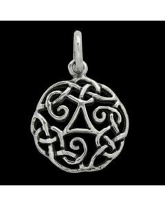 Keltischer Knoten Schmuck Anhänger 925er Silber - Keltische Knoten - Durchmesser 16mm