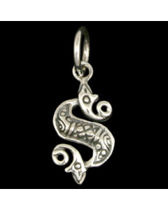 Keltisches Seepferd klein Schmuck Anhänger 925er Silber - Keltische Knoten - 19x8mm