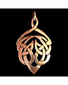 Bronzeanhänger Keltischer Vogel Schmuck - Keltische Knoten , Vögel - 35x19mm