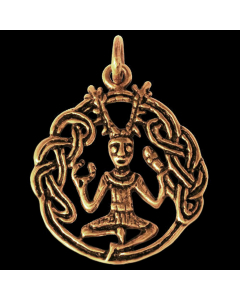Keltischer Schmuck Anhänger Cernunnos Bronze Schmuck - Keltische Knoten , Pferd - 35x27mm