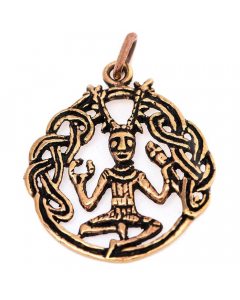 Keltischer Schmuck Anhänger Cernunnos Bronze Schmuck - Keltische Knoten , Pferd - 35x27mm