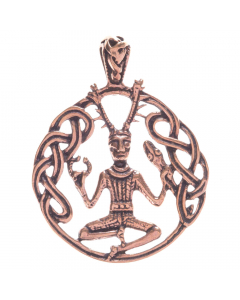Bronzeanhänger Cernunnos Bronze Schmuck - Keltische Knoten , Pferd - 45x35mm