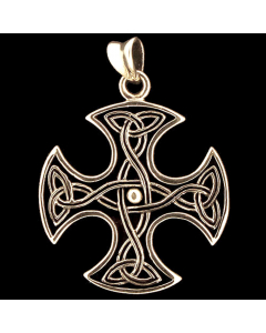 Anhänger Bronze Cross Celtic Schmuck - Keltische Knoten , Kreuze - 38x29mm
