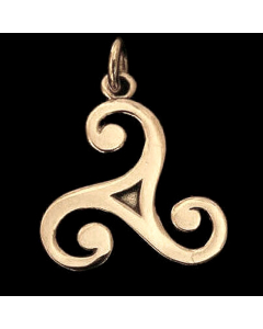 Triskel Bronze Schmuck Anhänger sehr klein - Triskel - 15x21mm