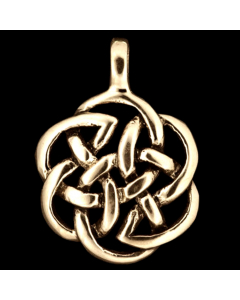 Bronzeanhänger Keltische Blume Schmuck - Keltische Knoten - 31x22mm