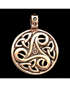 Anhänger Keltische Triskele Bronze Schmuck - Keltische Knoten , Triskel - 40x31mm