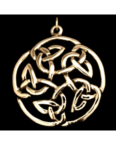 Keltenanhänger Lebensblume Bronze Schmuck - Keltische Knoten - 37x30mm