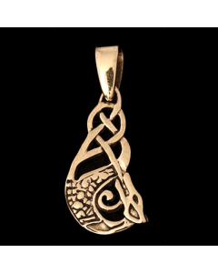 Anhänger Keltischer Schutzdrache Bronze Schmuck - Keltische Knoten , Pferd - 31x13mm