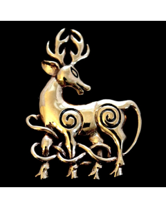 Bronzeanhänger Keltischer Hirsch Schmuck - Keltische Knoten , Sonstige Tiere - 40x30mm