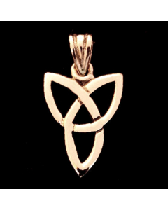 Kleiner Bronzeanhänger Celtic Dreifaltigkeit Schmuck - Keltische Knoten - 21x11mm