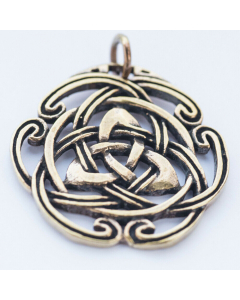 Celtic Dreifaltigkeit Bronze Anhänger Schmuck - Keltische Knoten - 27x21mm