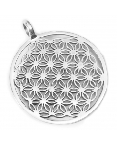 Blume des Lebens Anhänger 925 Silber Flower of Life groß - Blume des Lebens - 46x38mm