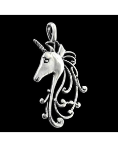 Das Silberne Einhorn Schmuckanhänger - Einhorn - 30x12mm