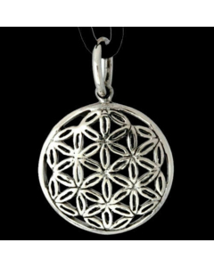 Silberanhänger Die Blume des Lebens klein  Anhänger 925 Silber Flower of Life - Blume des Lebens - 25x17mm