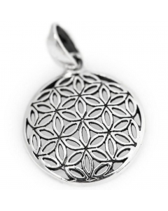 Silberanhänger Die Blume des Lebens klein  Anhänger 925 Silber Flower of Life - Blume des Lebens - 25x17mm