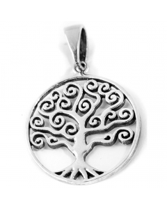 Schmuckanhänger Baum des Lebens 925er Silber - Lebensbaum - 29x21mm