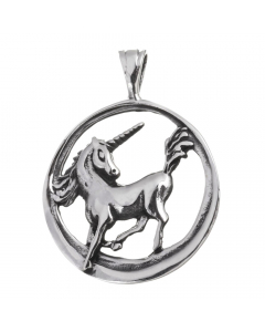 Einhorn Schmuck Anhänger 925er Silber - Einhorn - 29x23mm