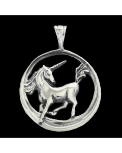 Einhorn Schmuck Anhänger 925er Silber - Einhorn - 29x23mm