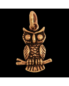 Bronzeanhänger Eule Uhu klein Schmuck - Sonstige Tiere - 23x13mm