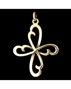 4 Elemente Bronze Anhänger Schmuck - Keltische Knoten - 42x28mm