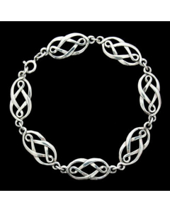 Armkette Celtic Schmuck 925er Silber 18,5 cm Keltischer Knoten Muster Armband