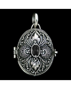 Medaillon mit Onyx Schmuck Anhänger 925er Silber