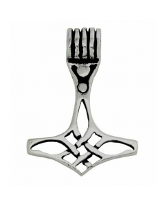 Celtic-Hammer Schmuck Anhänger 925er Silber - Thorhammer - 25x17mm