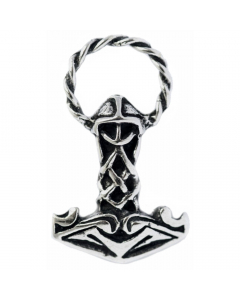 Thors Hammer Schmuck Anhänger 925er Silber - Thorhammer - 33x20mm (mit Ring)