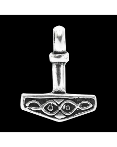 Thors Hammer Schmuck Anhänger 925er Silber - Thorhammer - 28x22mm
