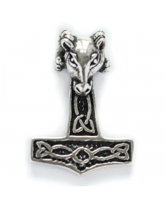 Widderhammer Schmuck Anhänger 925er Silber - Thorhammer - 33x23mm