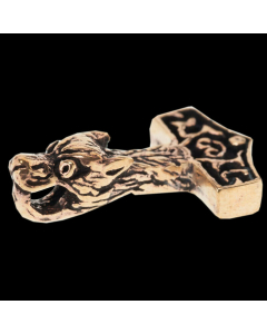 Wolfshammer Bronze Anhänger Schmuck 23x13mm