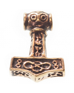 Mjölnir Thors Hammer  klein Bronze Anhänger Schmuck - Thorhammer - 18x13mm