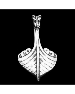 Wikingerschiff Schmuck Anhänger 925er Silber - Wikinger Boot - 20x36 mm Viking