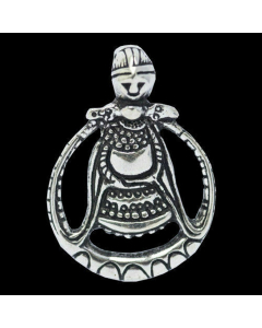 Freya Schmuck Anhänger 925er Silber Walküren Anhänger Viking Wikinger - Wikinger - 31x23mm